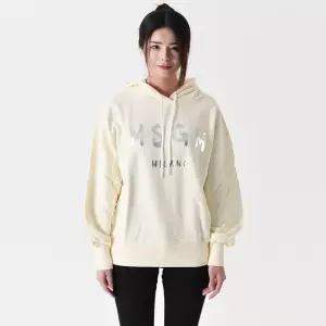MSGM MUST IT_엠에스지엠 실버로고 후드티셔츠 아이보리 3341MDM515M 227799 02