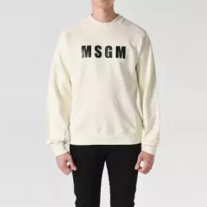 MSGM MUST IT_엠에스지엠 로고 맨투맨 아이보리 3240MM93 227299 03