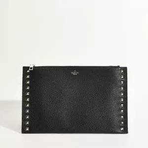 발렌티노 MUST IT_ 락스터드 여성 클러치백 블랙 1W2P0Y03 VSH 0NO