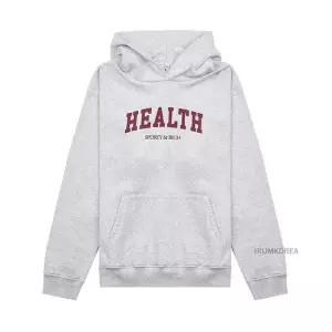 스포티앤리치 MUST IT_[스포티앤리치] 헬시 아이비 후드 티셔츠 HEALTH IVY HOODIE HEATHER GRAY MERLOT