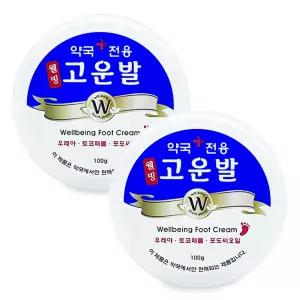 웰빙헬스팜 고운발 100g X 2개 우레아 풋크림 발각질 갈라짐 뒤꿈치 보습 크림