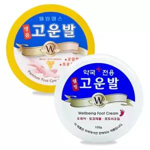 웰빙헬스팜 고운발 100g+명품 고운발 크림 110g 세트 우레아 풋크림 발각질 갈라짐 보습