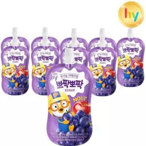 hy 뽀로로 뽀짝뽀짝 포도사과 유기농주스 100ml(10입)