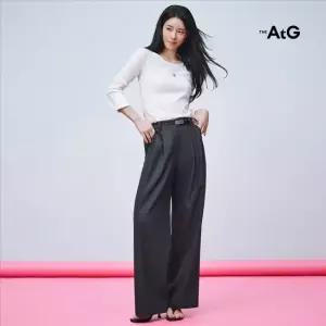 더엣지 [김고은착장] 26SS 스퀘어 벨티드 투턱팬츠 벨트구성)