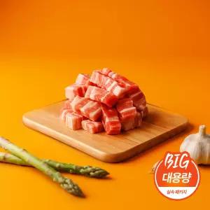 설렘한입 돼지고기 벽돌 삼겹살 3kg 대용량 구이 캠핑 바베큐 겉바속촉