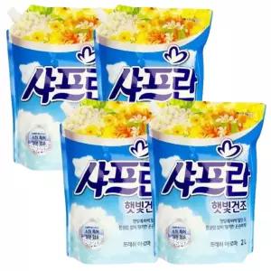 LG생활건강 샤프란 섬유유연제 햇빛건조 프레쉬아로마 2L X 4개