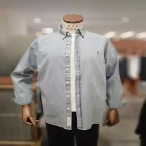 갤러리아 25 S/S 본 버튼다운 워싱 데님셔츠 스카이 블루 BNESBA645
