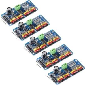 5Pcs PCA9685 16채널 12비트 PWM 서보 모터 드라이버 보드 I2C 인터페이스 컨트롤러 모듈 라즈베리 파이
