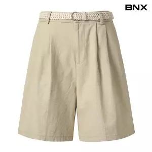 [BNX]데일리 핀턱 벨티드 숏 팬츠 (BY2PT024L0)