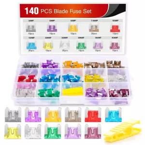 Nilight - 50014R 140pcs 로우 프로파일 미니 블레이드 퓨즈 모음 2A 3A 5A 7.5A 10A 15A 20A 25A 30A 35A