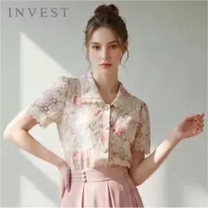[인베스트] 페미닌 레이스 배색 블라우스_IN6M3BL5661