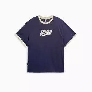 갤러리아 푸마(PUMA) 남녀공용 반팔티 슬리브 링거 티 63629416/네이비