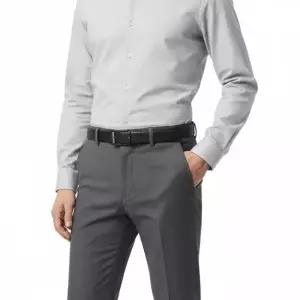 몽블랑 SS25 새틴 스퀘어 프린트 벨트 123907 BLACK