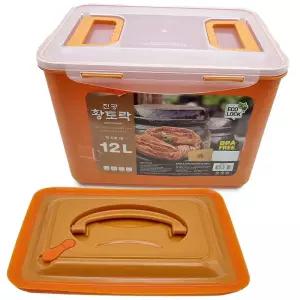 밀폐용기 황토락 김치통 6호 대 12L 누름판포함 절임