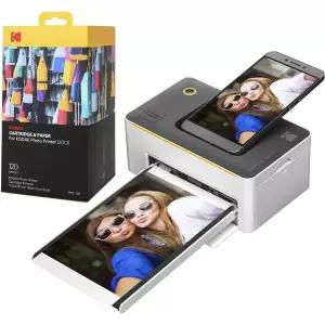 코닥 KODAK Dock Premium 4x6” 휴대용 인스턴트 포토 프린터 2022 에디션 130매 번들 풀 컬러 사진 4패스