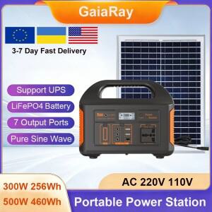 가이아레이 휴대용 발전소 500W 태양광 발전기 110V 220V 충전소 리튬인산철 배터리 에너지 스테이션 (캠핑