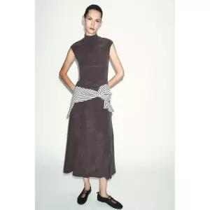 자라 ZARA 여성 소프트 케이프 스커트 - 비고레 브라운326954