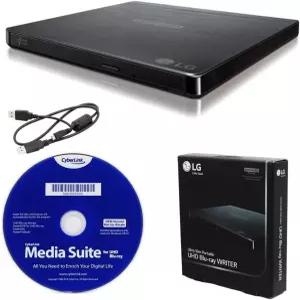 생산자 LG BP60NB10 휴대용 6X 울트라 HD 블루레이 버너 외장 드라이브(사이버링크 소프트웨어 및 USB