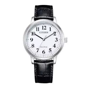 CITIZEN 시계 남성 BJ6541-15A 광 발전 에코 드라이브 소가죽 비즈니스