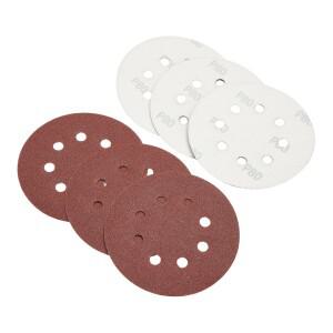 20개 5인치 125mm 원형 사포 8홀 샌딩 디스크 40-1000 방 광택 플레이트 샌더 연마 패드 공구