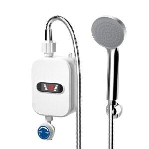 LCD 디스플레이와 과열 방지 기능이 있는 샤워용 3000W 110V 전기 탱크리스 온수기 - RV 캠핑에 이상적입니다