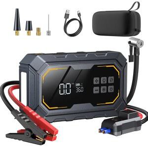 이동식충전기 휴대용 디지털 차량용 10000MAH 스타터 타이어 LED 150PSI 라이트 공기 점프 에어 주입기