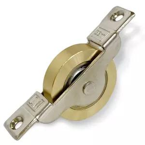J미소호차 36mm 2154 신주 샷시롤러 레일바퀴 로라 황동 문바퀴 샤시롤러