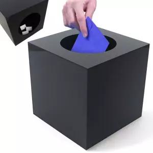 블랙 아크릴 응모함 20x20cm 추첨함 경품박스 식권함 케이스 뽑기함