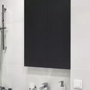 블랙 욕실장 상부장 화장실 수건장 욕실 수건함 욕실용품 보관함 첼로블랙장 500x800