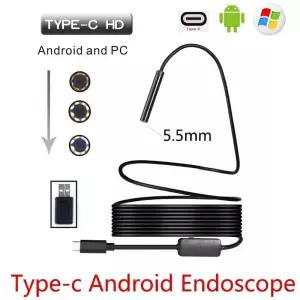 귀이개내시경 귀후비개 귀파개 귀지 제거 카메라 귀청소 55mm USB Type-C 안드로이드 내시경 스네이크 C 하
