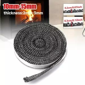 난로동력팬 1015mm 벽난로 씰링 로프 목재 연소 스토브 도어 접착 유리 섬유 교체 검은색 가스켓 테이프