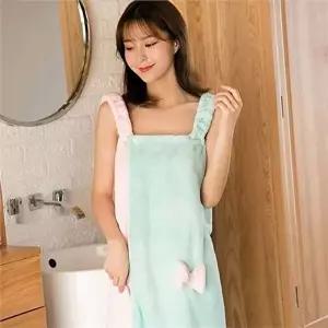 고품질 폴리에스터 가운 FREE 리본 목욕 가운 FREE 여름 여성 여자샤워가운 여자목욕가운 WFO79Y0