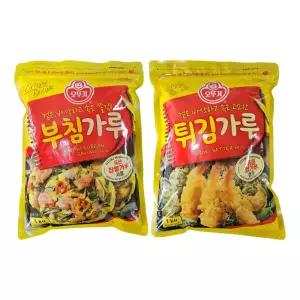 오뚜기 부침가루 1kg 2개 + 튀김가루 1kg 2개