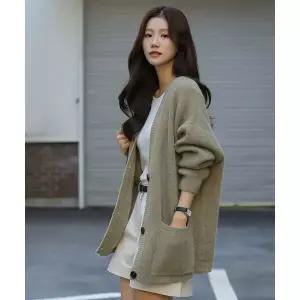FRENCHCHIC 울라이크 워셔블 오버핏 니트 가디건_43CA1789