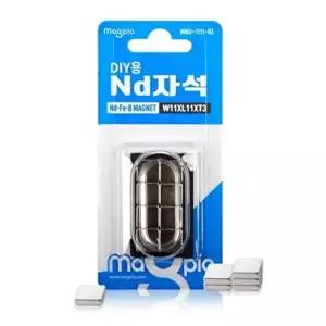 [마그피아]고품질 마그피아 DIY용 ND자석 사각형 11Wx11Lx3T_ 모양자석 오피스용품 WFO8IDU