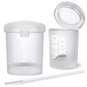 하카카 실리콘 계량 및 공급 뚜껑 컵(사전 살균)-25ml-2개 수집 보관 3-in-1 초유 프리미엄 매드 튜브 청소