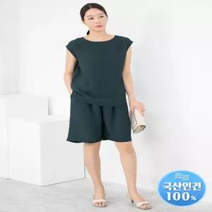 [모슬린]엄마옷 라운드 요루티셔츠 반바지 세트 614FGH535 마담중년여성빅사이즈50대60대