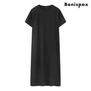 [보니스팍스]데일리 반팔 롱 원피스 (XQ2OW011L0)
