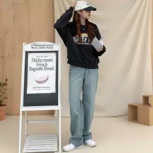 여성 무지개 프린트 스누피 라운드 맨투맨 심플_25207897_588872