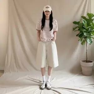 여성 단가라 강아지 자수 루즈핏 반팔 맨투맨 와이드_25207999_588872