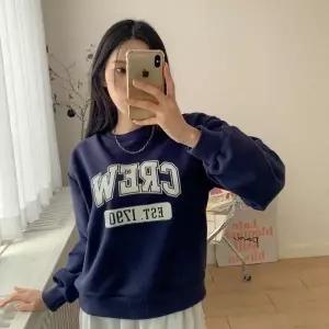 여성 라운드넥 프린트 기본 맨투맨 스 셔츠_25207986_588872