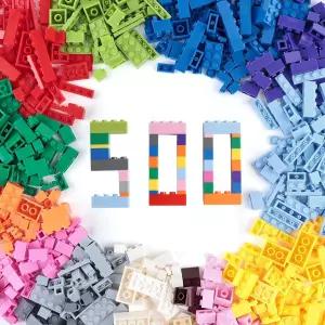 500 PCS 빌딩 블록 세트 주요 브랜드와 호환되는 STEM 학습 장난감 를 위한 건축 벽돌 선물 5가지 색상