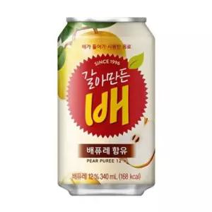 해태음료 갈아만든배 340ml (24캔) 음료 배수 배즙 갈아만든 캔수 박스