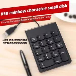 텐키패드 넘버패드 USB 숫자 키패드 와이어 Numpad 디지털 19 키 미니 키보드 PC 노트북 태블릿 회계 번호