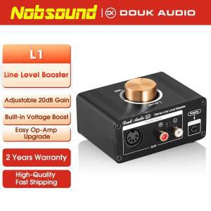 Nobsound 하이파이 스테레오 라인 레벨 프리 앰프, 미니 오디오 신호 부스터, 20dB 고이득 아이팟 MP3 휴대