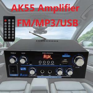차량용 앰프 AK55 900W 최대 2.0 채널 정격 70W + 블루투스 오디오 하이파이 AMP 가라오케 음악 플레이어