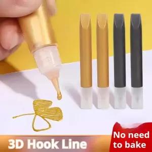 천아트물감 천물감 옷물들이기 3D 패브릭 페인트 10ml 비 독성 섬유 후크 라인 펜 방수 Diy 손 그린 ？？아