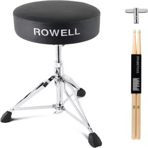 ROWELL 드럼 스톨 조절 가능한 스툴 경량 시트 소프트 용 와이드 두꺼운 패드가 있는 전기 키트 최대 무게