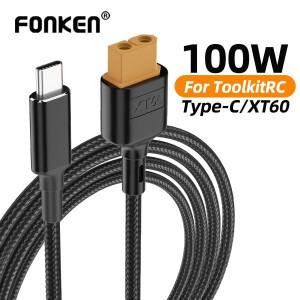 Toolkitrc SC100 Type-C용 USB-C-XT60 충전 케이블 M7 M8S 고속 전력선용