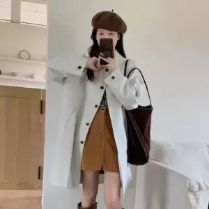 엘럽 하프 롱 가을 여사친 슬림핏 칼라 카디건 긴팔 트렌치 박템3